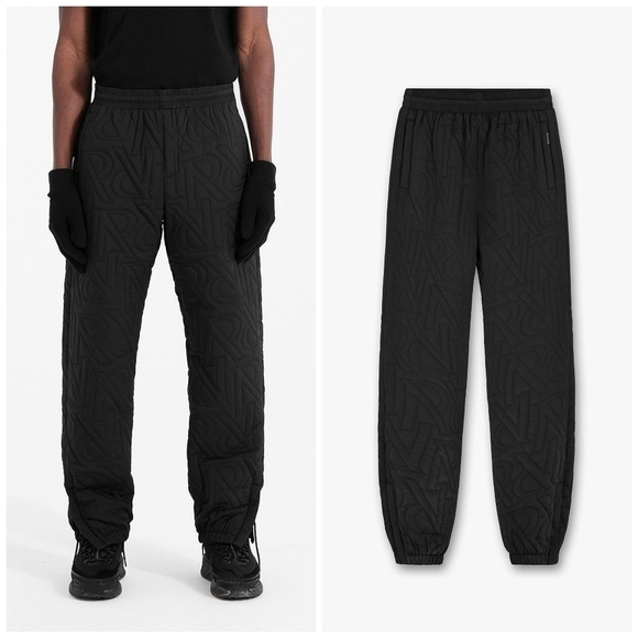 Represent Clo Black Initial Down Trackpants - Picture 1 of 9